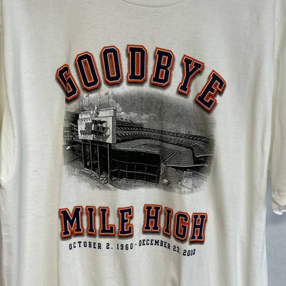 Y2K Denver Goodbye Mile High Stadium T shirt - Picture 4 of 6